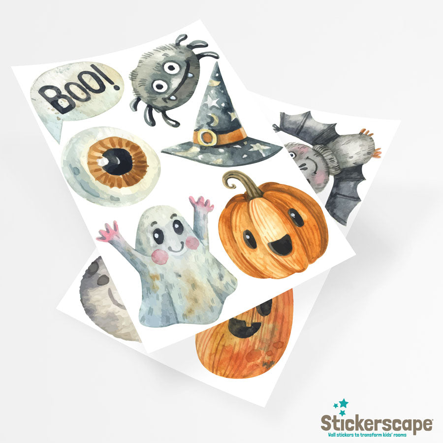 Halloween Watercolour Window Stickers