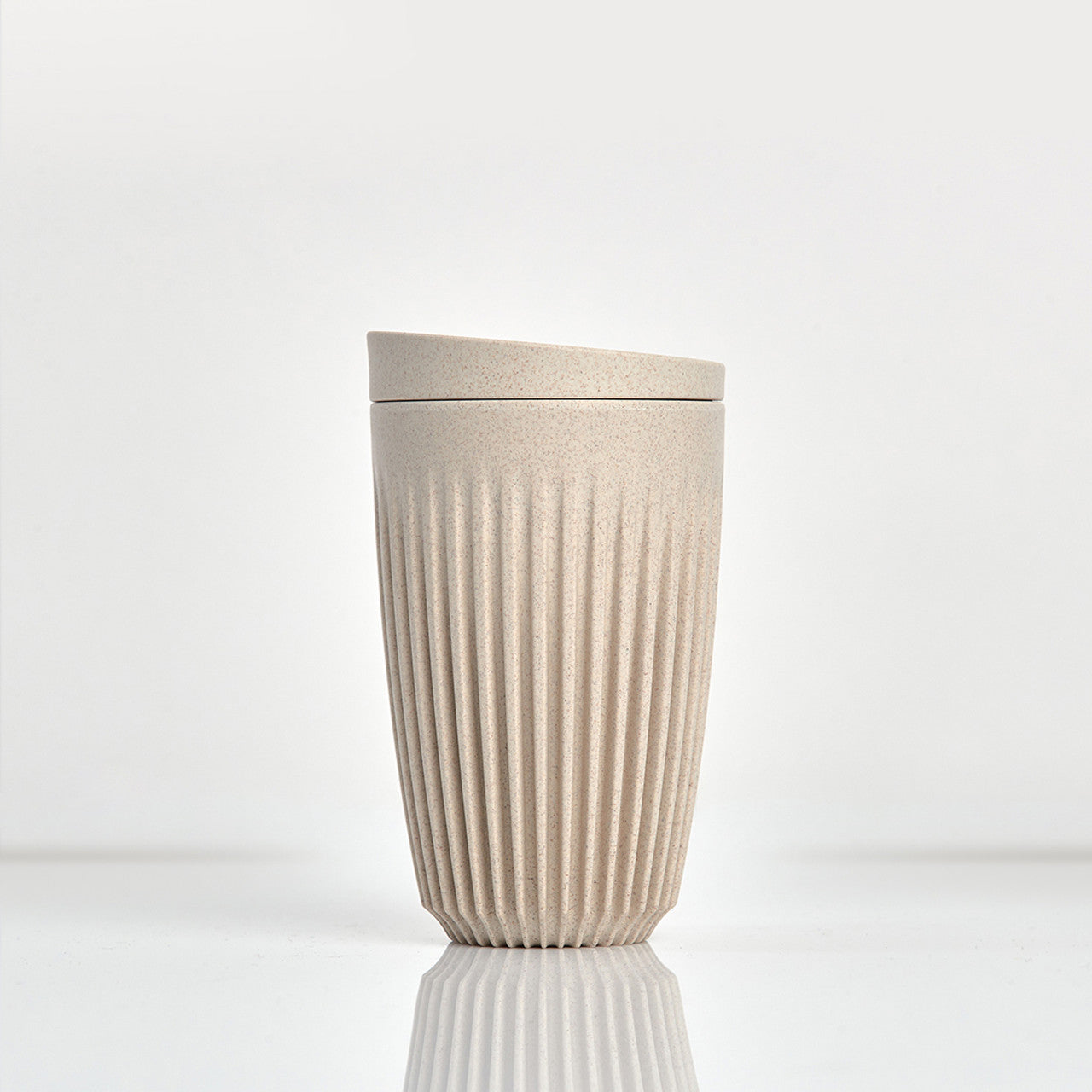 12oz Huskee Travel Cup & Lid (Natural)