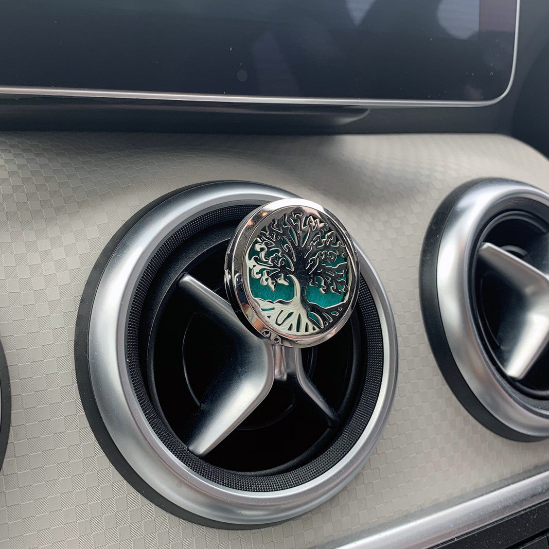 Car Diffuser Kit Pewter Yoga Chakra