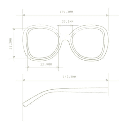 Anna Sunglasses (Clear/Black Lenses)