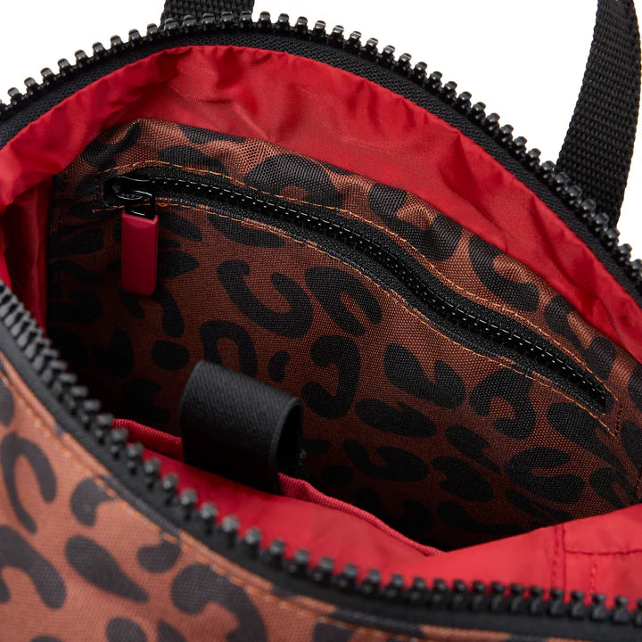 Roka Canfield B Backpack Recycled Canvas Medium (Scarlet Leopard)
