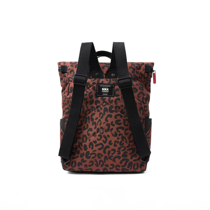 Roka Canfield B Backpack Recycled Canvas Medium (Scarlet Leopard)