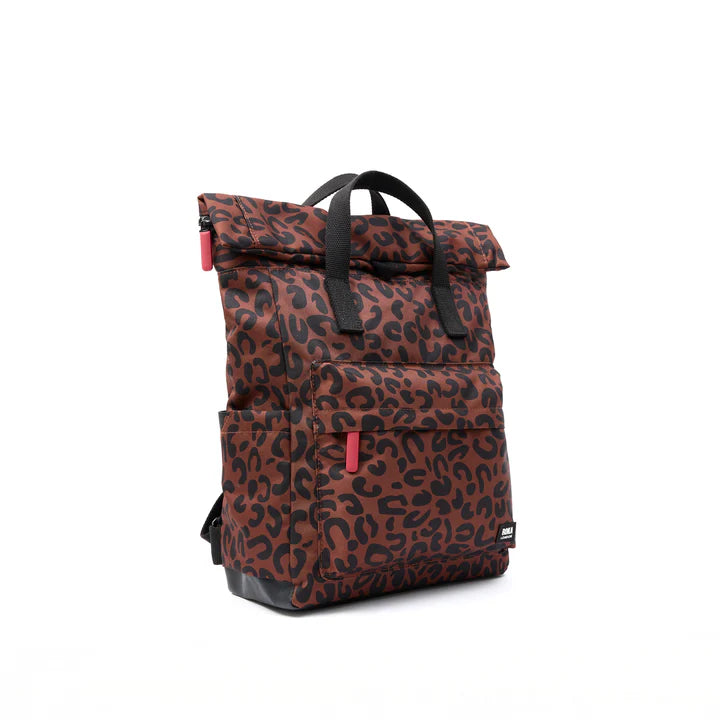 Roka Canfield B Backpack Recycled Canvas Medium (Scarlet Leopard)