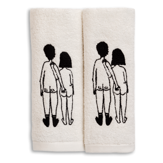 Guest Towel Naked Couple Back