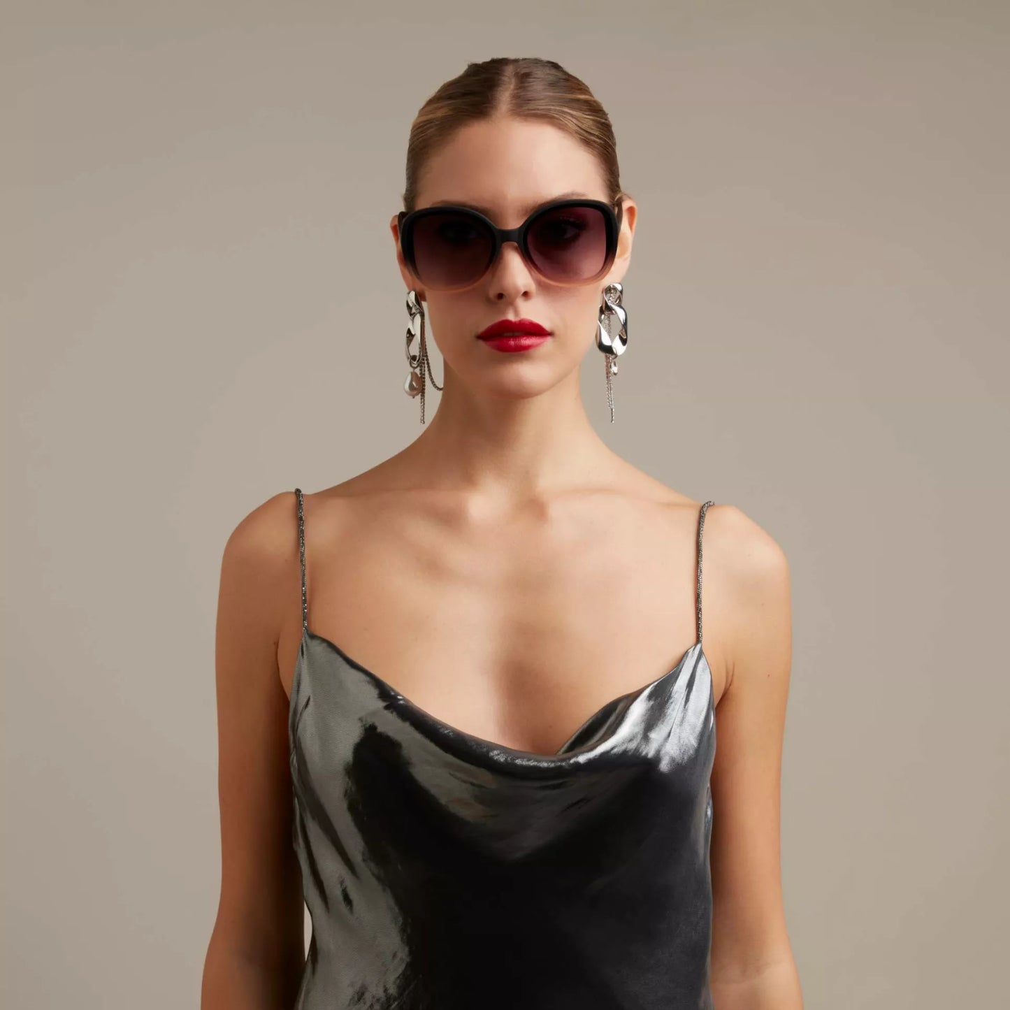Anna Sunglasses Black Shaded Rose