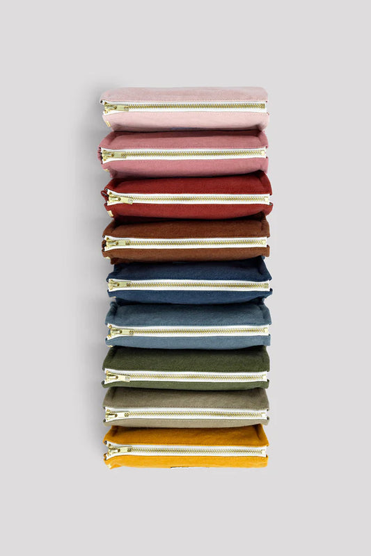 Pencil Case Organic Cotton - Saffron Yellow