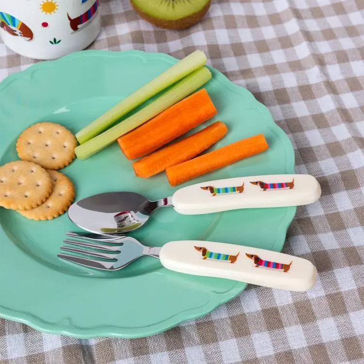 Childrens Cutlery Set Sunny Sausage Dog