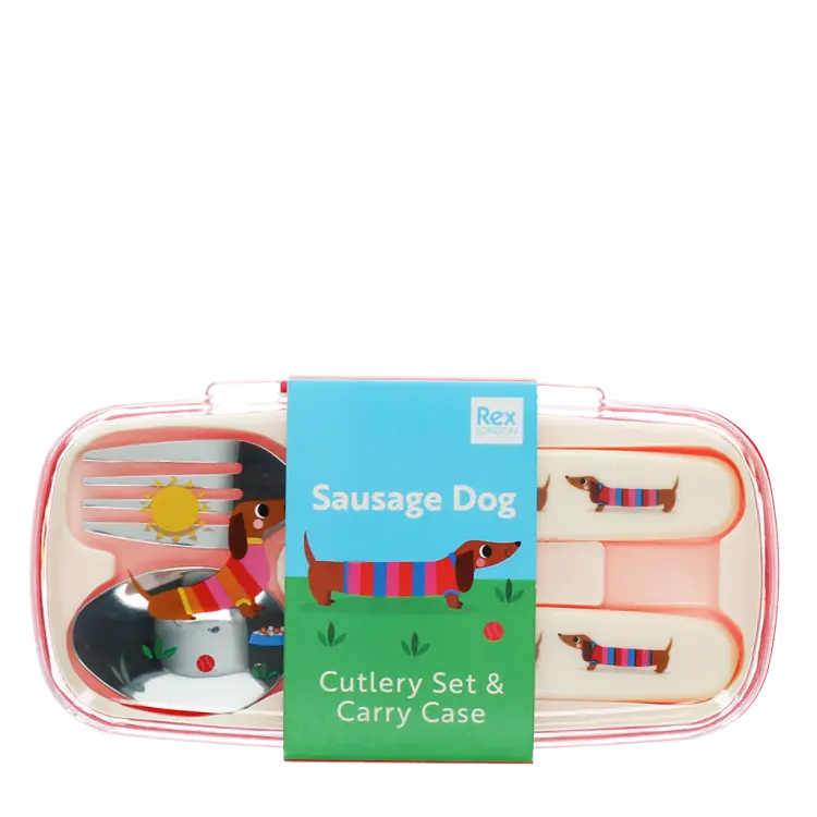 Childrens Cutlery Set Sunny Sausage Dog