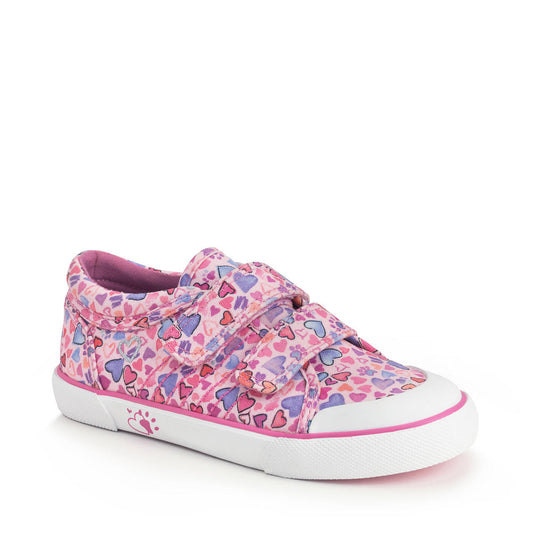 StartRite LOVEHEART Canvas Shoes (Pink) 26 only