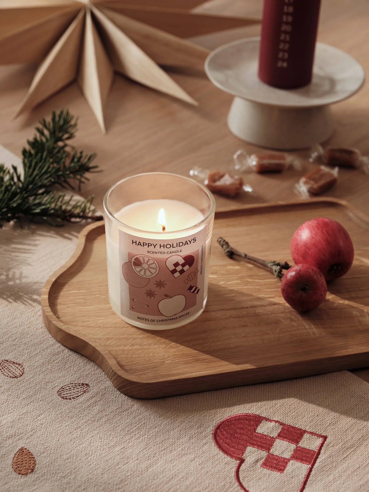 Broste Scented Soy Candle - Happy Holidays