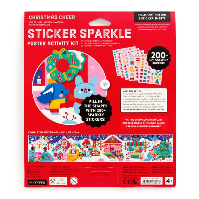 Christmas Cheer Sticker Sparkle Poster Activity Kit