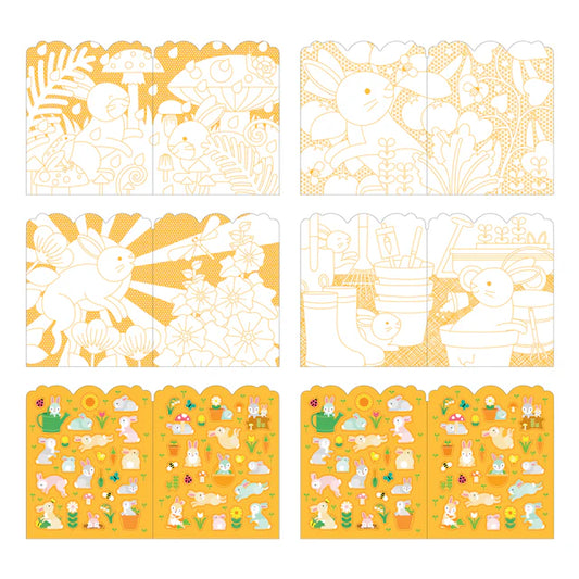 Bunnies Colouring Book & Stickers (4+)
