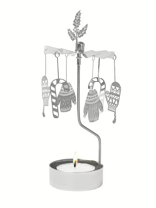 Tealight Angel Chime Winter (Silver)