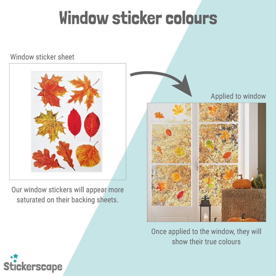 Halloween Watercolour Window Stickers