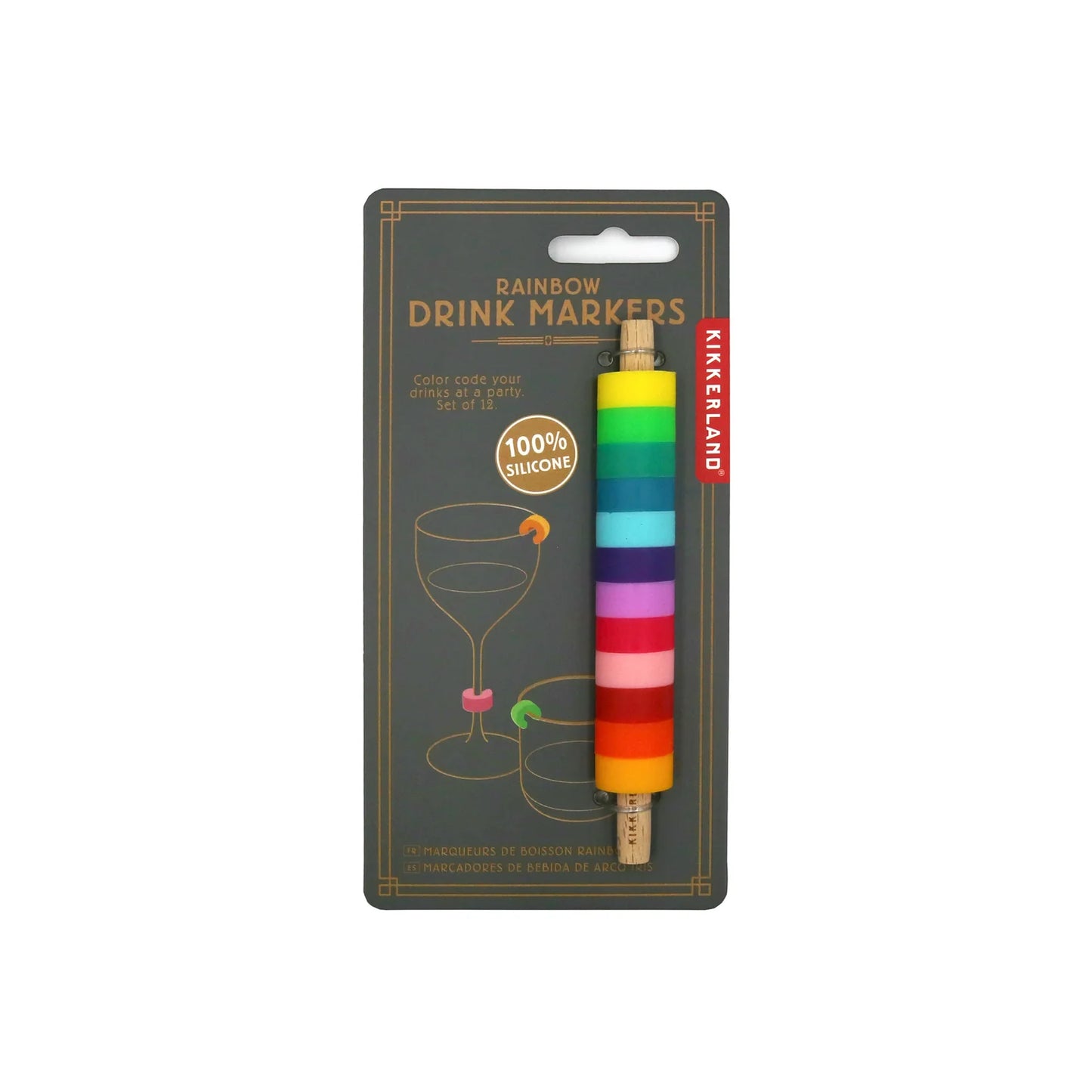 Rainbow Silicone Drink Markers