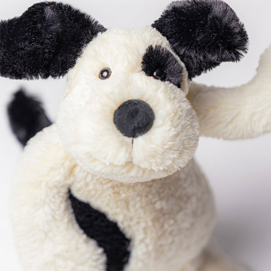 Jellycat Bashful Rufferty Black & Cream Puppy (0+)