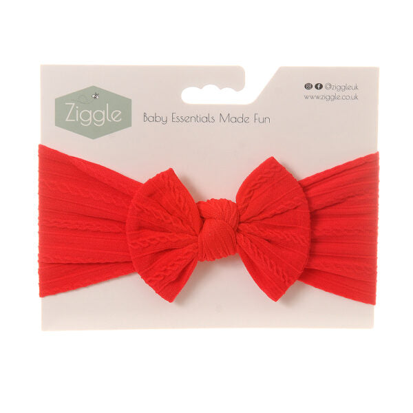 Ziggle Red Top Bow Turban Headband