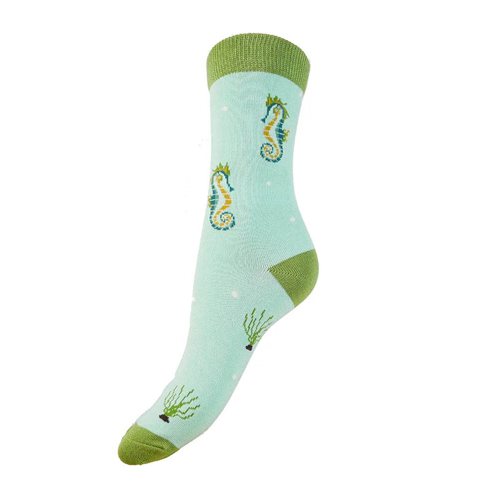 Gemjar 4-7 Bamboo Socks Seahorse | Women's Socks