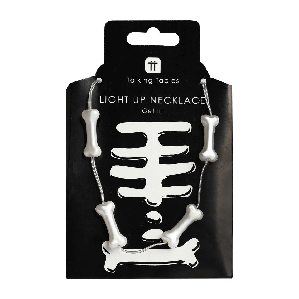 Halloween Light Up Necklace Bones