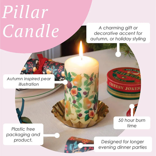 Pear Pillar Candle 15cm