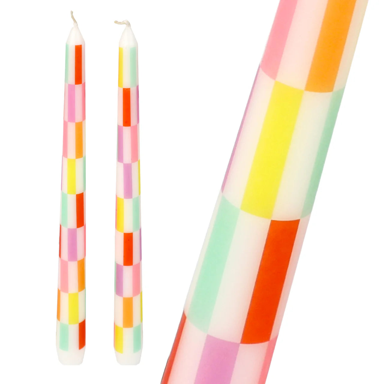 Dinner Candles Checks 2pk