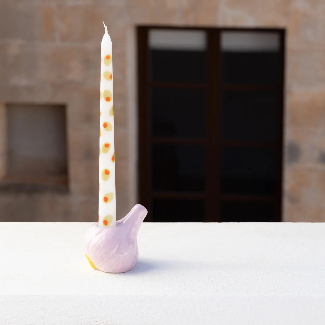 Ceramic Candle Holder Garlic