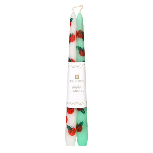 Dinner Candles Tomato 2pk