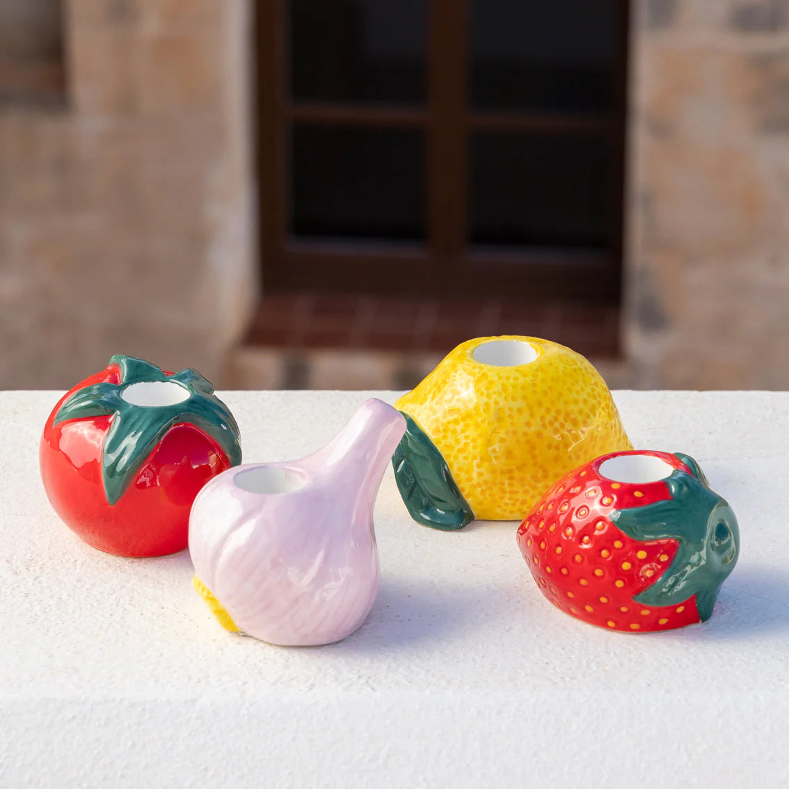 Ceramic Candle Holder Strawberry
