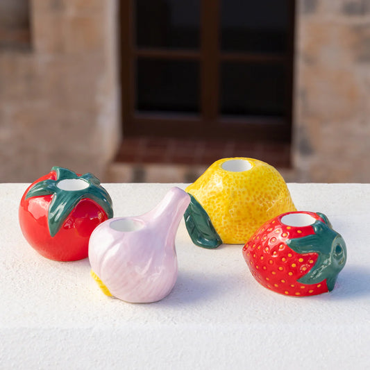 Ceramic Candle Holder Strawberry