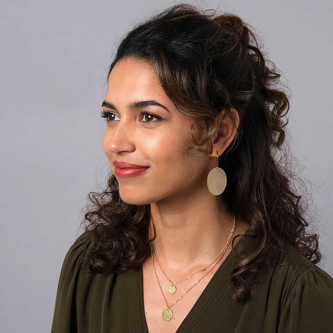 Asha Oval Large Earrings