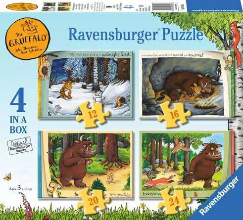 The Gruffalo Jigsaw Puzzles 4 in a Box - 12/16/20/24 Pieces (3+)