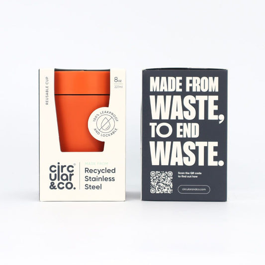Recycled Stainless Steel 8oz Orange