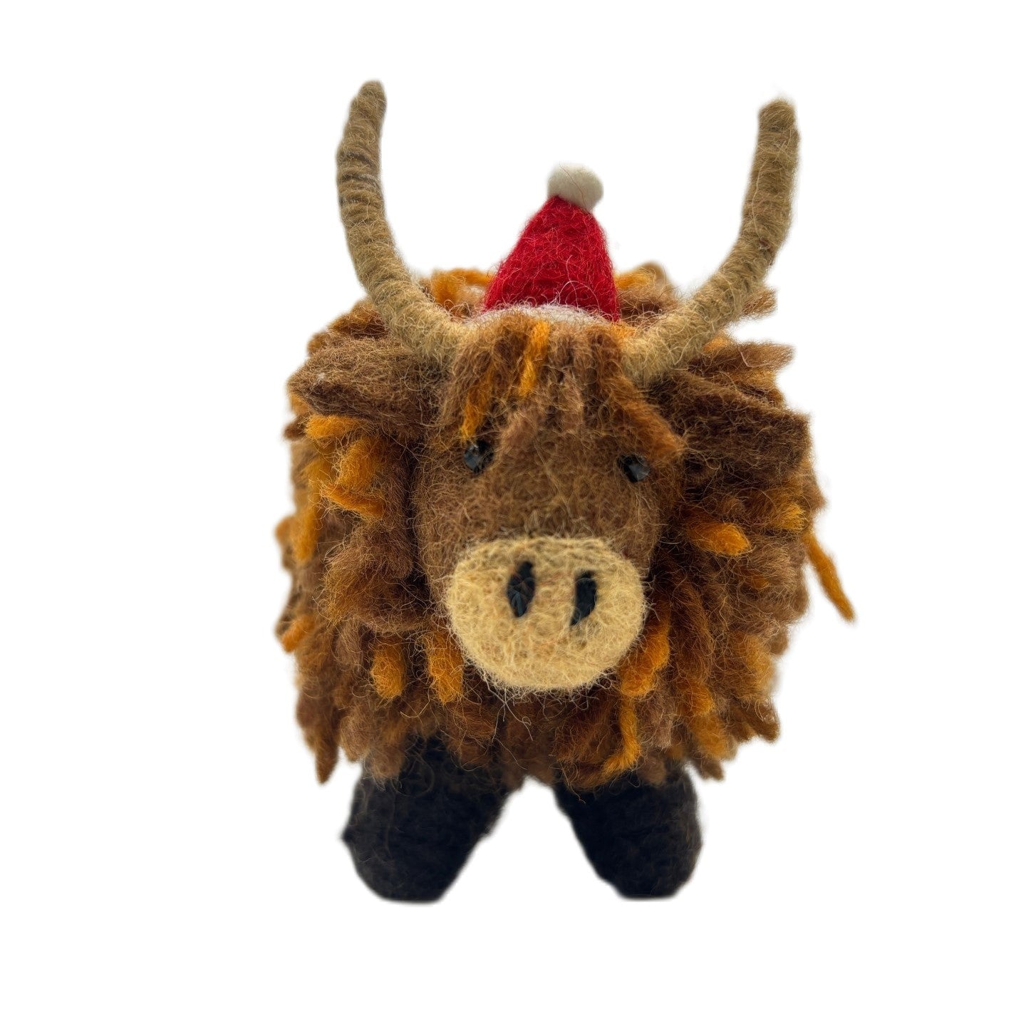 Felt Hanging Decoration - Christmas Highland Cow