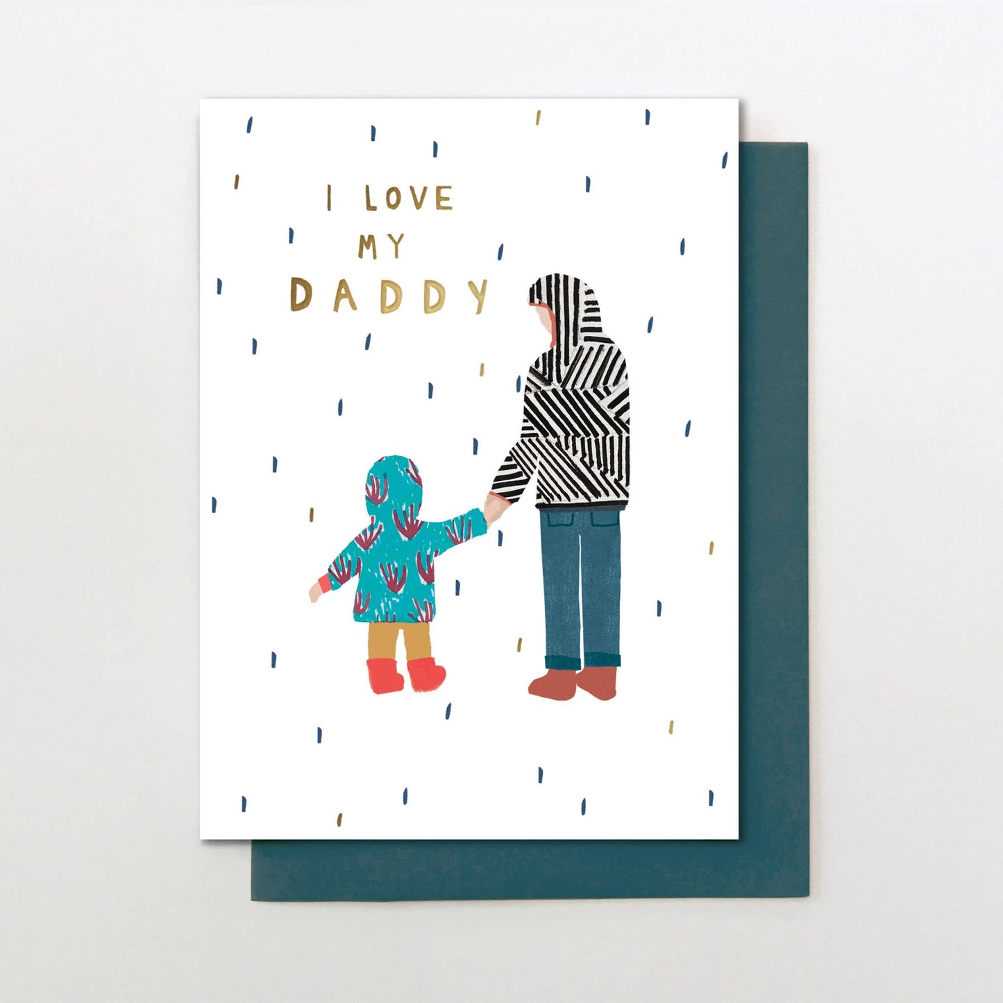 Fathers Day Card Raindrops Daddy