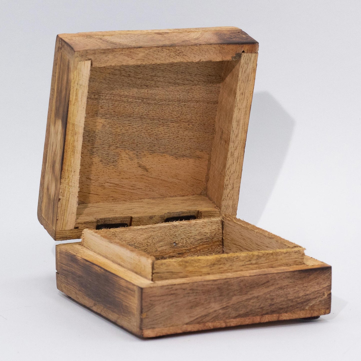 Large Wooden Box - Mushroom Teal