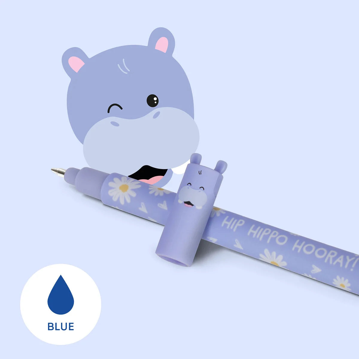 Erasable Pen Hippo Blue Ink