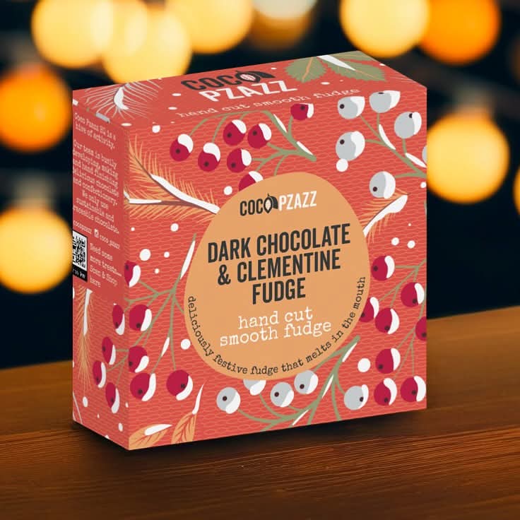 Coco Pzazz Dark Chocolate & Clementine Fudge