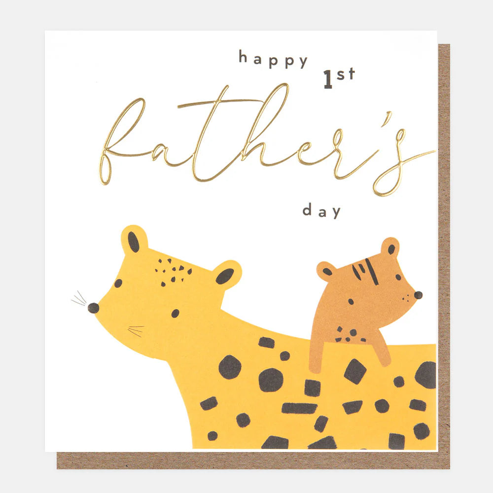 1st Father's Day Card Cheetahs