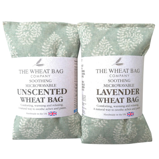 Fern Green Linen/Cotton Microwaveable Wheat Bag - Unscented