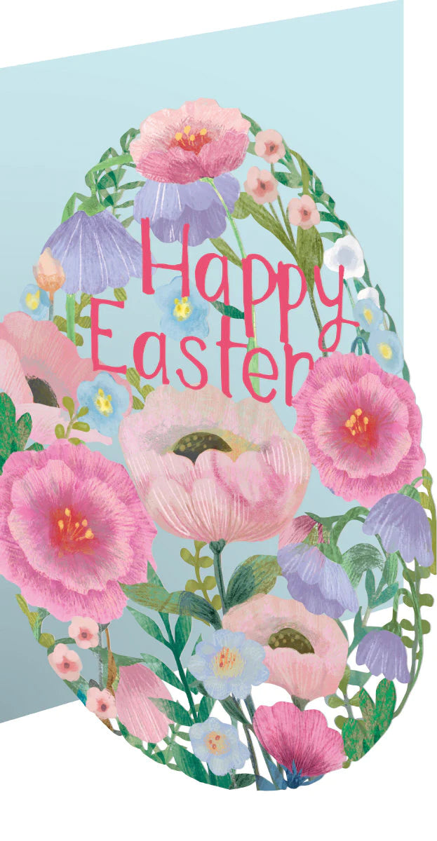 RLB Card Easter Floral Egg