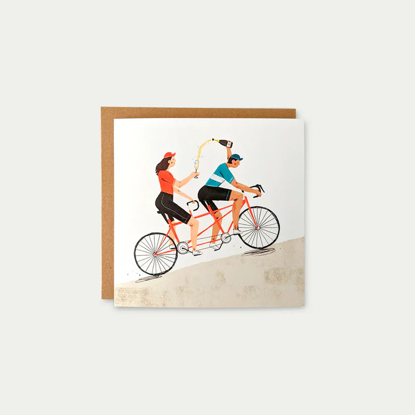 Blank Card Cycle & Champagne
