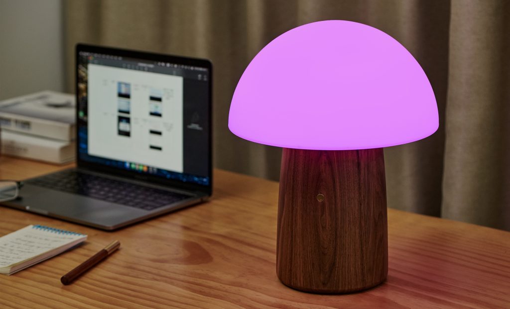 Large Alice Mushroom Lamp Walnut