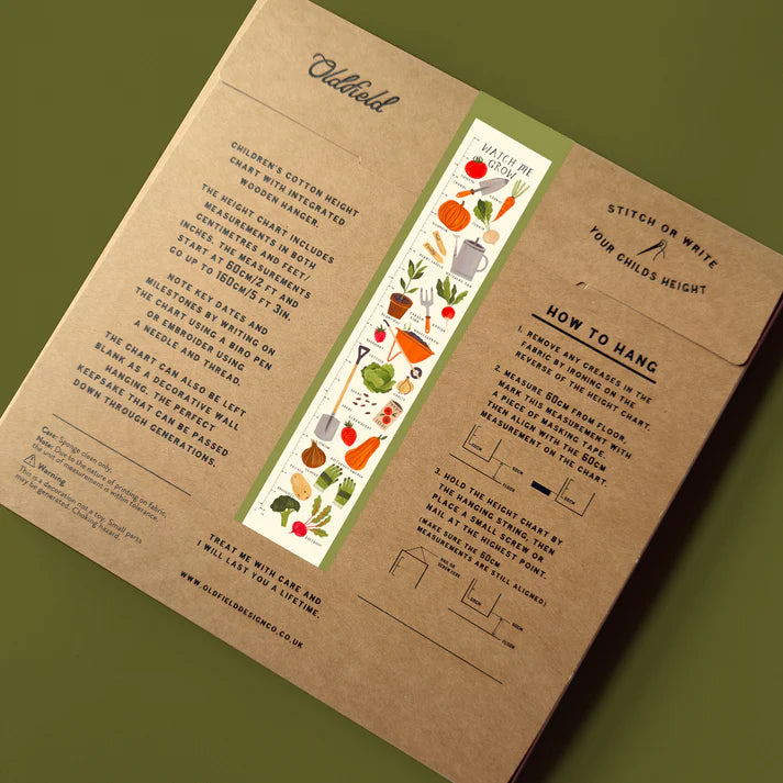 Oldfield Height Chart Vegetable Patch