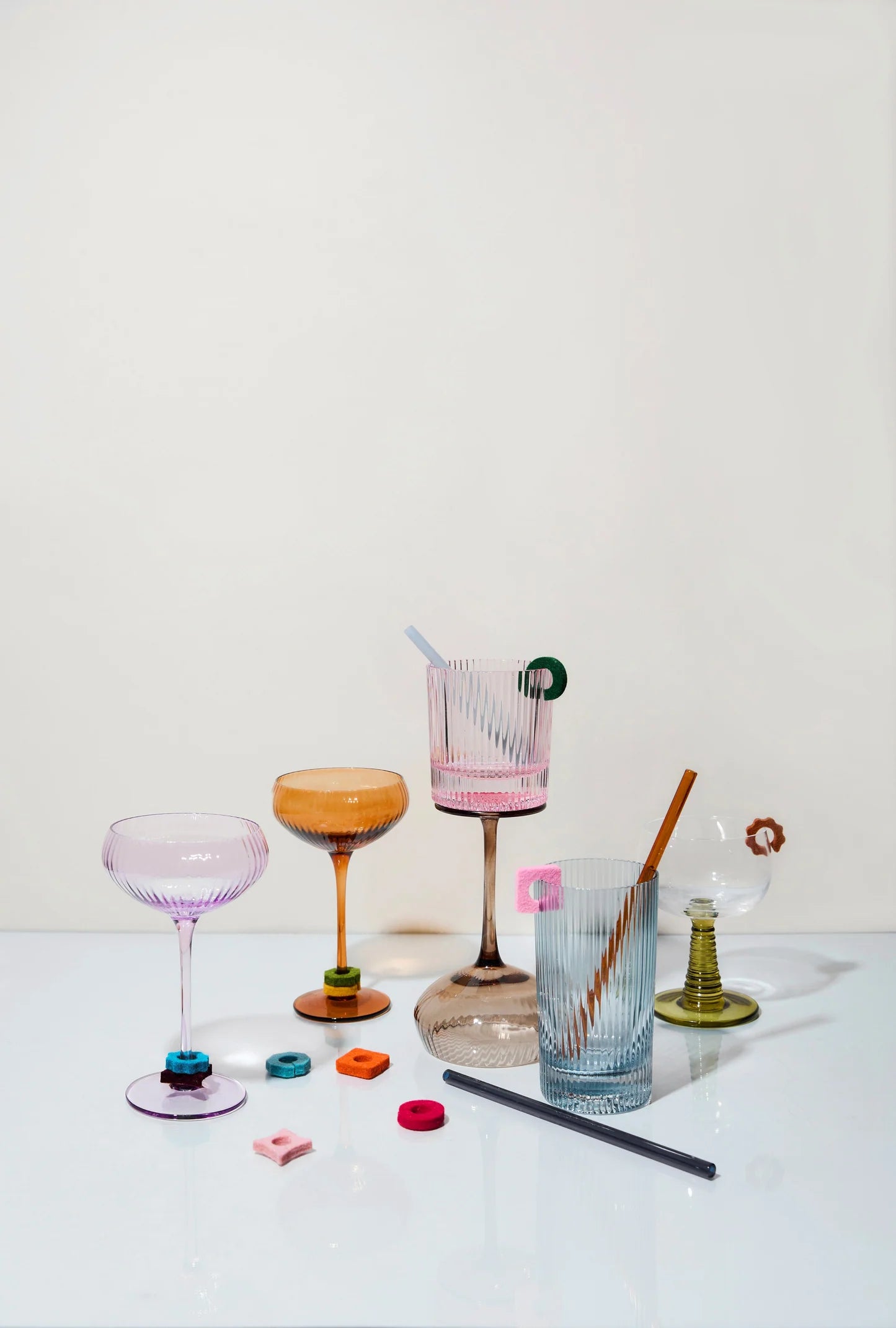 The Link - 8 Felt Drink Tags (Neutral)