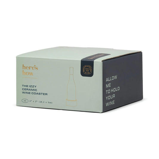 The Izzy - Ceramic Wine Coaster (Blue & Green)