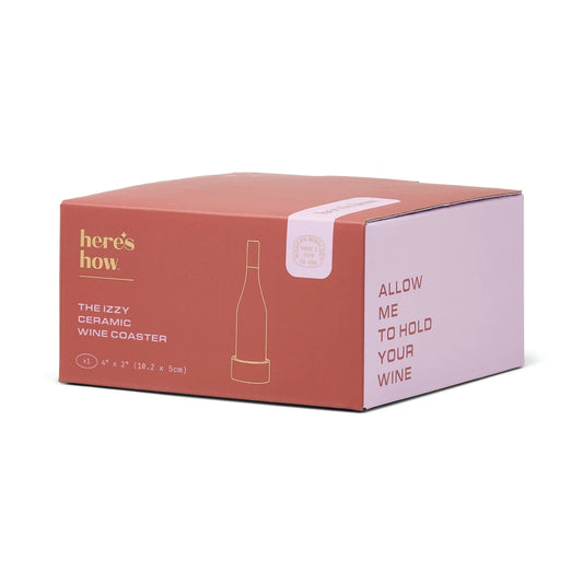 The Izzy - Ceramic Wine Coaster (Lilac & Rust)