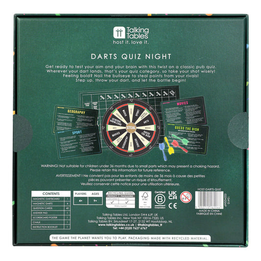 Host Your Own Darts Pub Quiz Game