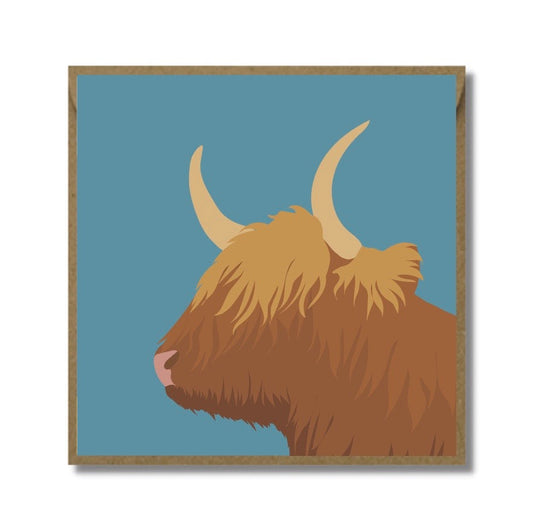 Blank Card Highland Cow