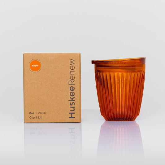 8oz Huskee Renew Cup & Lid (Amber)