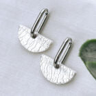 Everyday Elegance Hoop Earrings (Silver Leaf)